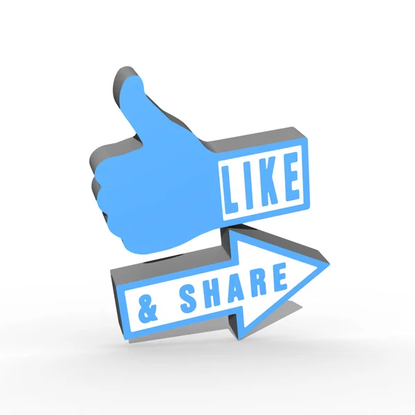 Like și Share Thumbs Up — Fotografie, imagine de stoc