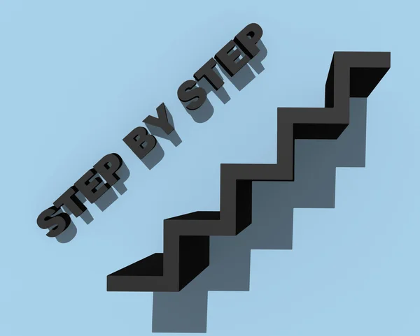 Krok po kroku — Zdjęcie stockowe