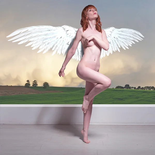 Anioł kobieta nago — Zdjęcie stockowe