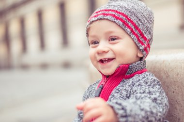 mutlu küçük bebek çocuk şapka