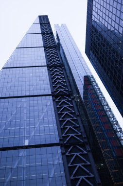 background of contemporary glass building skyscrapers