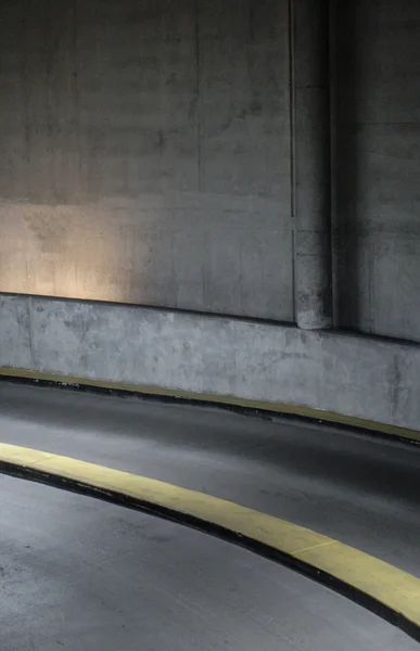 Road marked in a subterranean tunnel — Stock Photo, Image