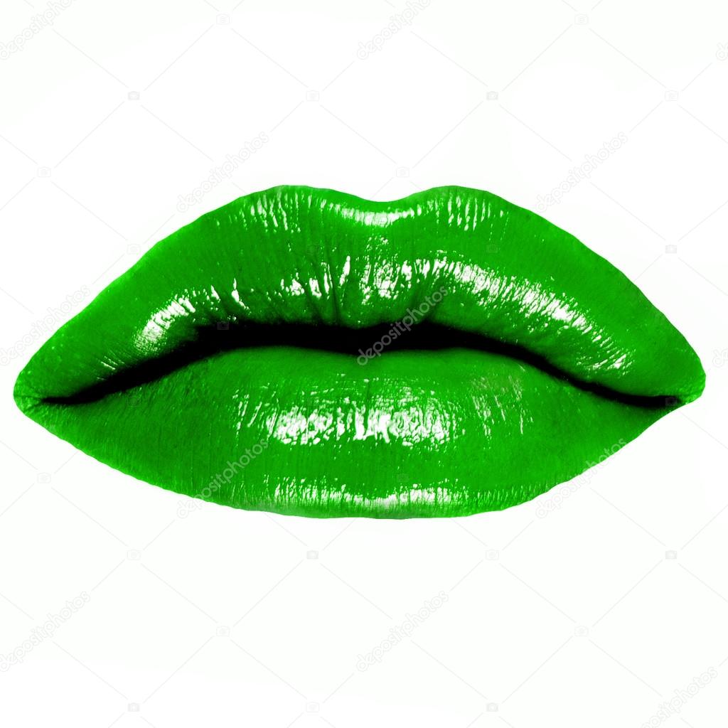 green lips clipart psd