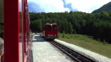 Schafberg çarklı treni St. Wolfgang, Avusturya 'da..
