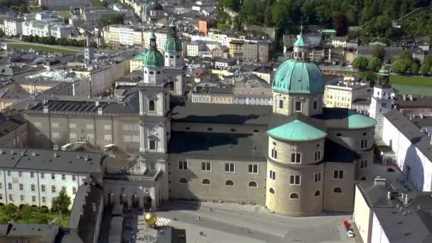 Widok Katedrę Salzburgu Austria — Wideo stockowe