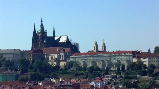 Katedrála sv. Víta a Pražský hrad, panorama Prahy, Česká republika.