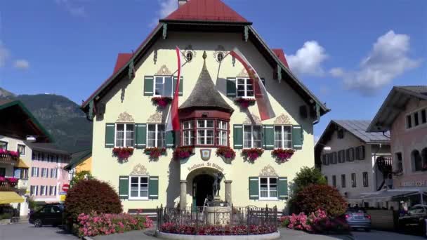 ラサウス セント ギルゲン オーストリアの聖ギルゲン市庁舎 — ストック動画