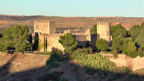Замок Сан Сервандо Городе Толедо Испания — стоковое видео
