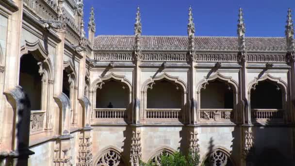 Toledo Spanyolország San Juan Los Reyes Kolostor — Stock videók