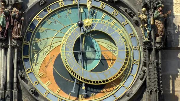 Astronomical Clock Praha Still Close View Astronomical Clock Prague Czech — Stock Video