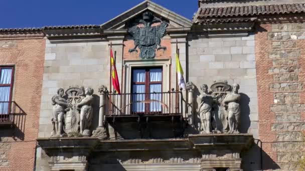 Toledo City Town Hall Spain Ayuntamiento Toledo Spain — Stockvideo