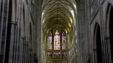 Aziz Vitus Katedrali. Çek Cumhuriyeti Prag 'daki etkileyici Aziz Vitus Katedrali.