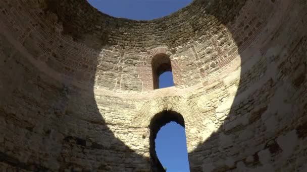 Vestibul Section Couloir Impérial Dans Palais Dioclétien Point Repère Historique — Video