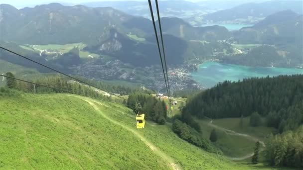 Gilgen Cable Cars Cable Cars Village Gilgen Austria — Stock Video