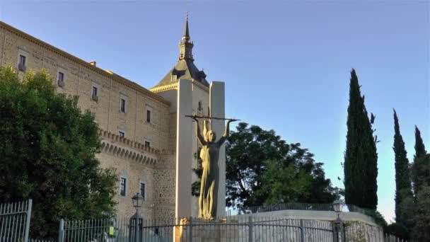 Alcazar Toledo Espagne Historique Alcazar Toledo Castille Manche Espagne — Video