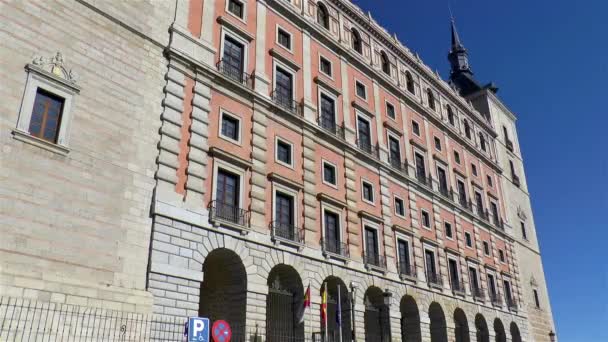 Альказар Толедо Іспанія Historic Alcazar Toledo Castile Mancha Spain — стокове відео