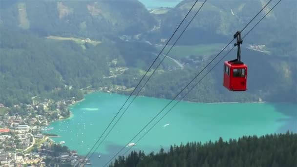 Gilgen Cable Cars Cable Cars Village Gilgen Austria — Stock Video