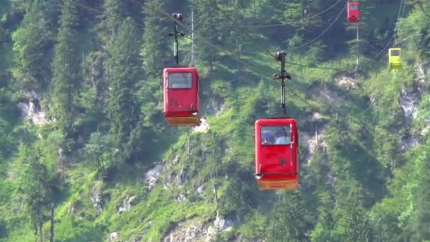 Gilgen Cable Cars Cable Cars Village Gilgen Austria — Stock Video