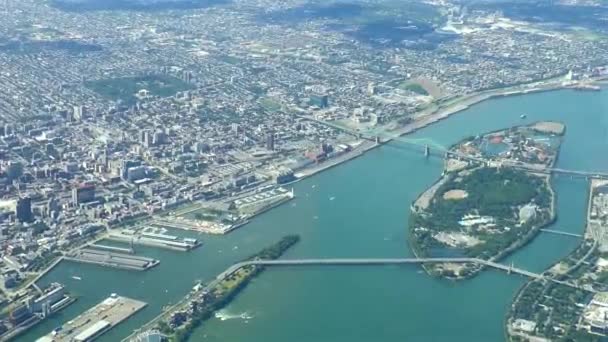 Luchtfoto Van Montreal Canada Luchtbeelden Unieke Luchtbeelden Van Montreal Canada — Stockvideo