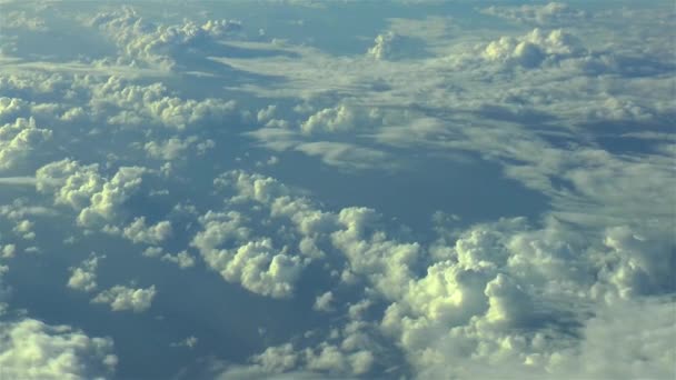 Fliegen Über Den Wolken Luftaufnahmen Fliegen Über Den Wolken Einem — Stockvideo