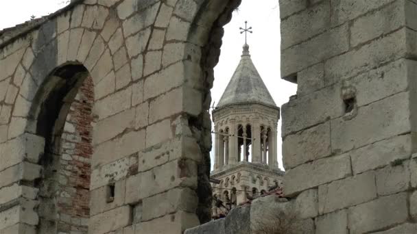 Portão Prata Palácio Romano Diocleciano Split Croácia Portão Prata Palácio — Vídeo de Stock