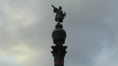 Kolomb Anıtı, Mirador de Colum, Barcelona, Katalonya, İspanya.