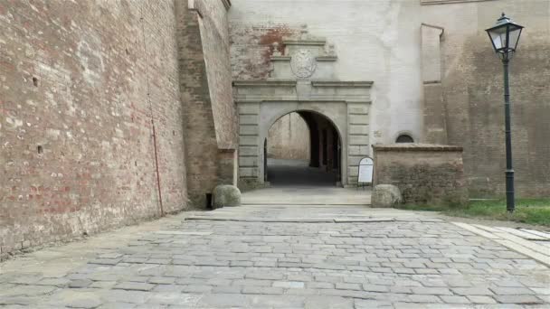 Castle Entrance Gate Spilberk Castle Brno Czech Republic — Stock Video