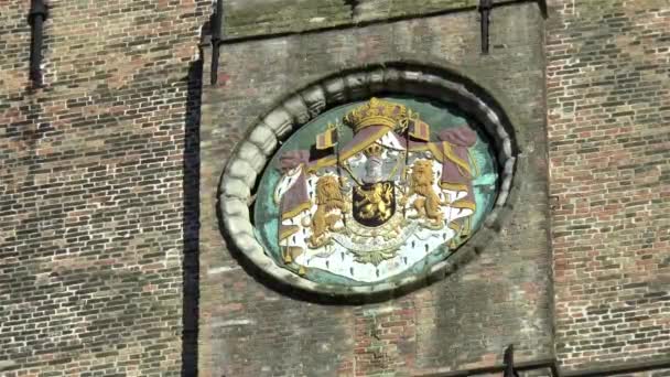 ベルギー ブルージュの鐘楼に関する中世建築の詳細 — ストック動画