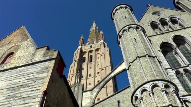 ベルギーのブルージュにある聖母教会 — ストック動画