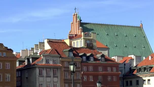 Casas Catedral Del Arco San Juan Casco Antiguo Varsovia Polonia — Vídeos de Stock