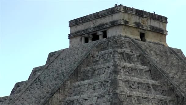 Temple Kukulcan Castillo Château Chichen Itza Mexique — Video