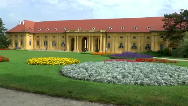 Vista Parziale Lednice Valtice Paesaggio Culturale Scuderia Giardino Moravia Meridionale — Video Stock