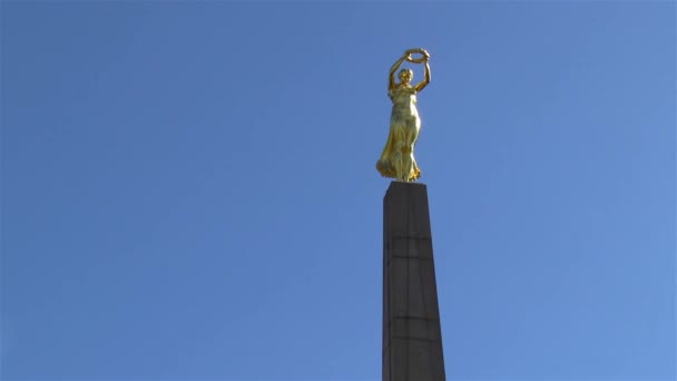 Monumento Memória Cidade Luxemburgo Grão Ducado Luxemburgo — Vídeo de Stock