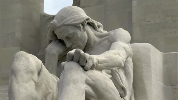 Canadian National Vimy Memorial Eerste Wereldoorlog Monument Frankrijk — Stockvideo