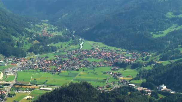 Magas Látószögű Kilátás Wilderswil Interlaken Oberhasli Svájc — Stock videók