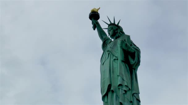 Estátua Liberdade New York Harbor Estados Unidos Liberdade Iluminando Mundo — Vídeo de Stock