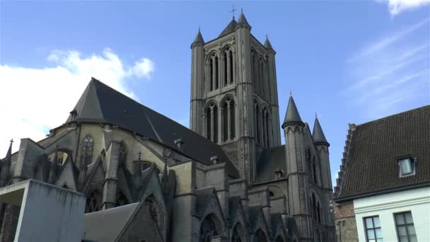 Saint Nicholas Church Sint Niklaaskerk Ghent Gent Belgium — Wideo stockowe