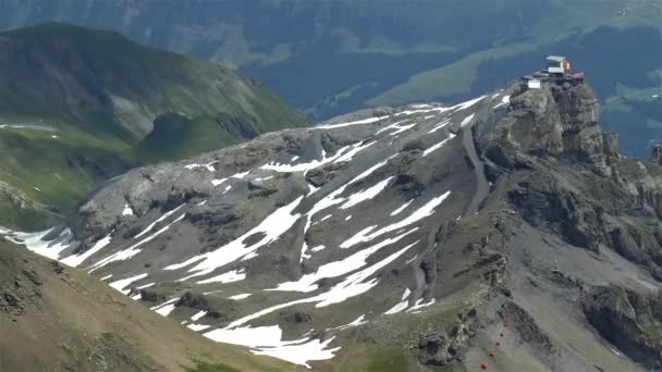 Vista Los Alpes Berneses Suizos Cumbre Schilthorn — Vídeo de stock