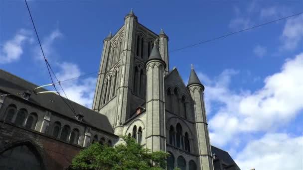 Saint Nicholas Church Sint Niklaaskerk Ghent Gent Belgium – stockvideo