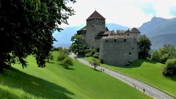 Castelo Liechtenstein Vaduz Liechtenstein — Vídeo de Stock