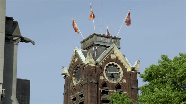 Old Saint Nicholas Bell Tower Notre Dame Treille Katedralen Lille – Stock-video