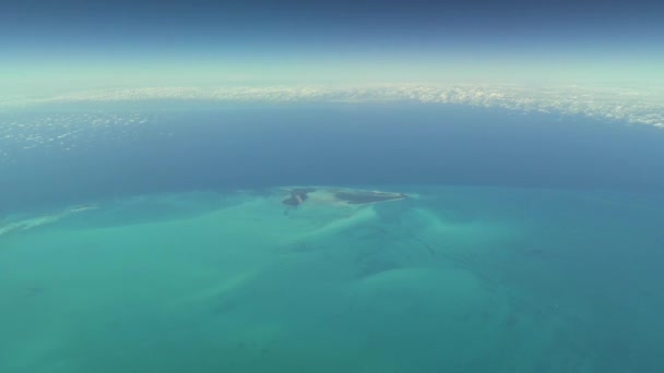 Aerial Footage Isolated Islands Bahamas Actual High Altitude Footage — Stock Video