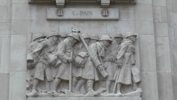 Kriegerdenkmal Platz Rihour Altstadt Lille Frankreich — Stockvideo