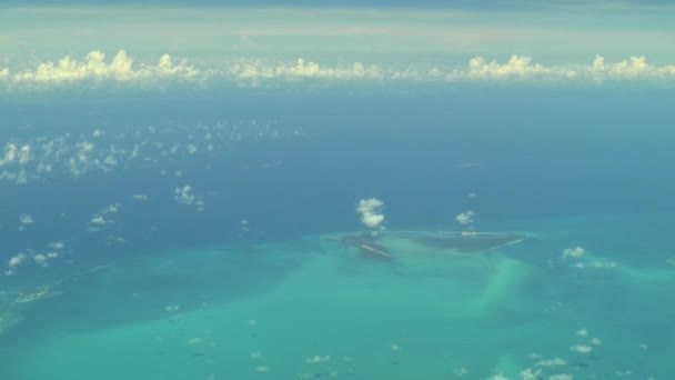Aerial Footage Isolated Islands Bahamas Actual High Altitude Footage — Stock Video