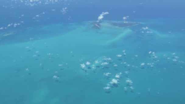 Riprese Aeree Isole Isolate Alle Bahamas Filmati Reali Alta Quota — Video Stock