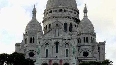 Paris 'in Kutsal Yüreği Bazilikası' nın yakın plan görüntüsü. Sacr-Cur Bazilikası, Paris, Fransa.
