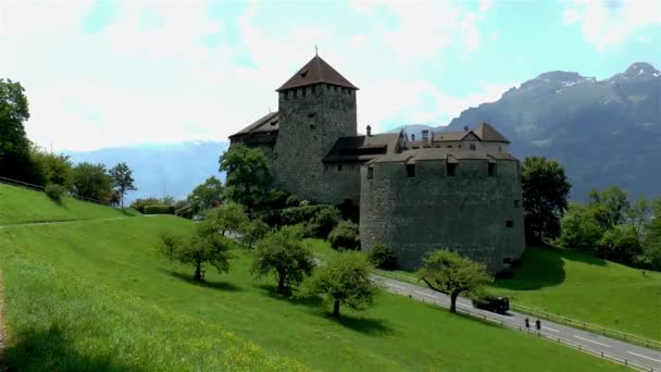 Lihtenştayn Kalesi Vaduz Lihtenştayn — Stok video