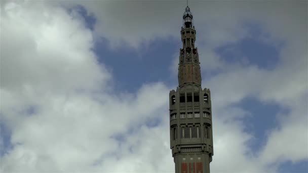 Pohled Lille Belfry Nord Pas Calais Francie — Stock video