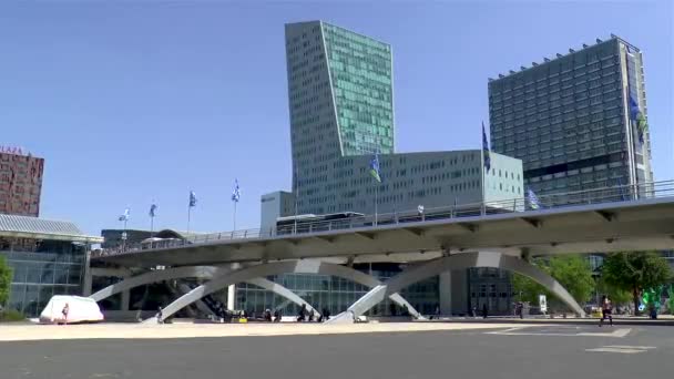 Formad Kontorsbyggnad Centrala Lille Nord Pas Calais Frankrike — Stockvideo