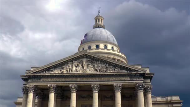 Het Panthon Monument Place Panthon Parijs Frankrijk — Stockvideo